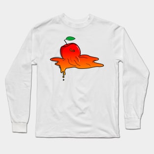 Melting Apple Funny Symbol Shirt Design Gift Long Sleeve T-Shirt